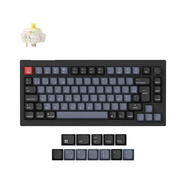 Keychron V1 Max Wireless Knob AZERTY 75% Switch Jaune